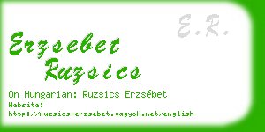 erzsebet ruzsics business card